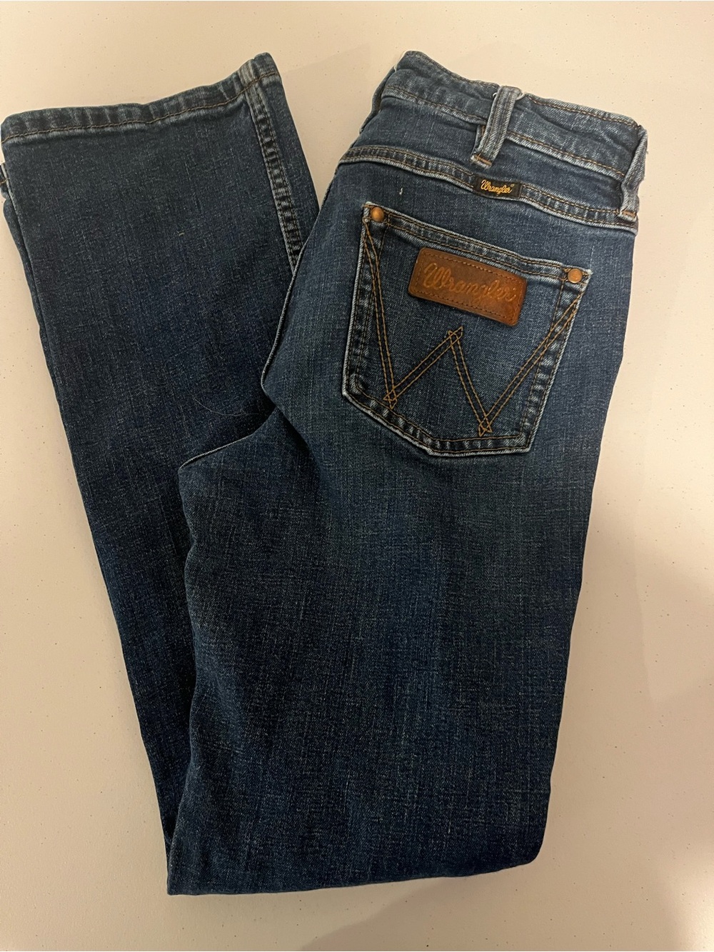 Wrangler Women's or Men’s Indigo High rise slim boot cut Jeans
